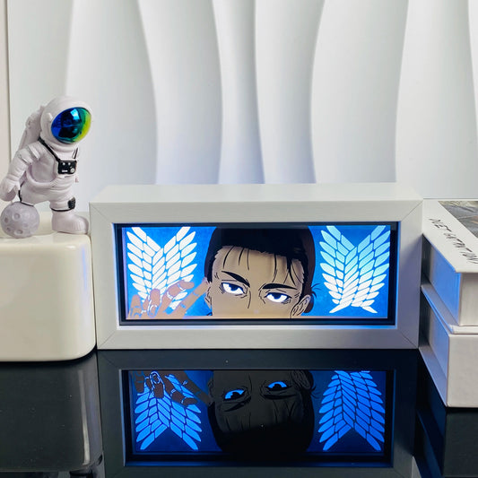 Eren Yeager LED Light Box | 3D Anime Night Light – Attack on Titan Gift UK