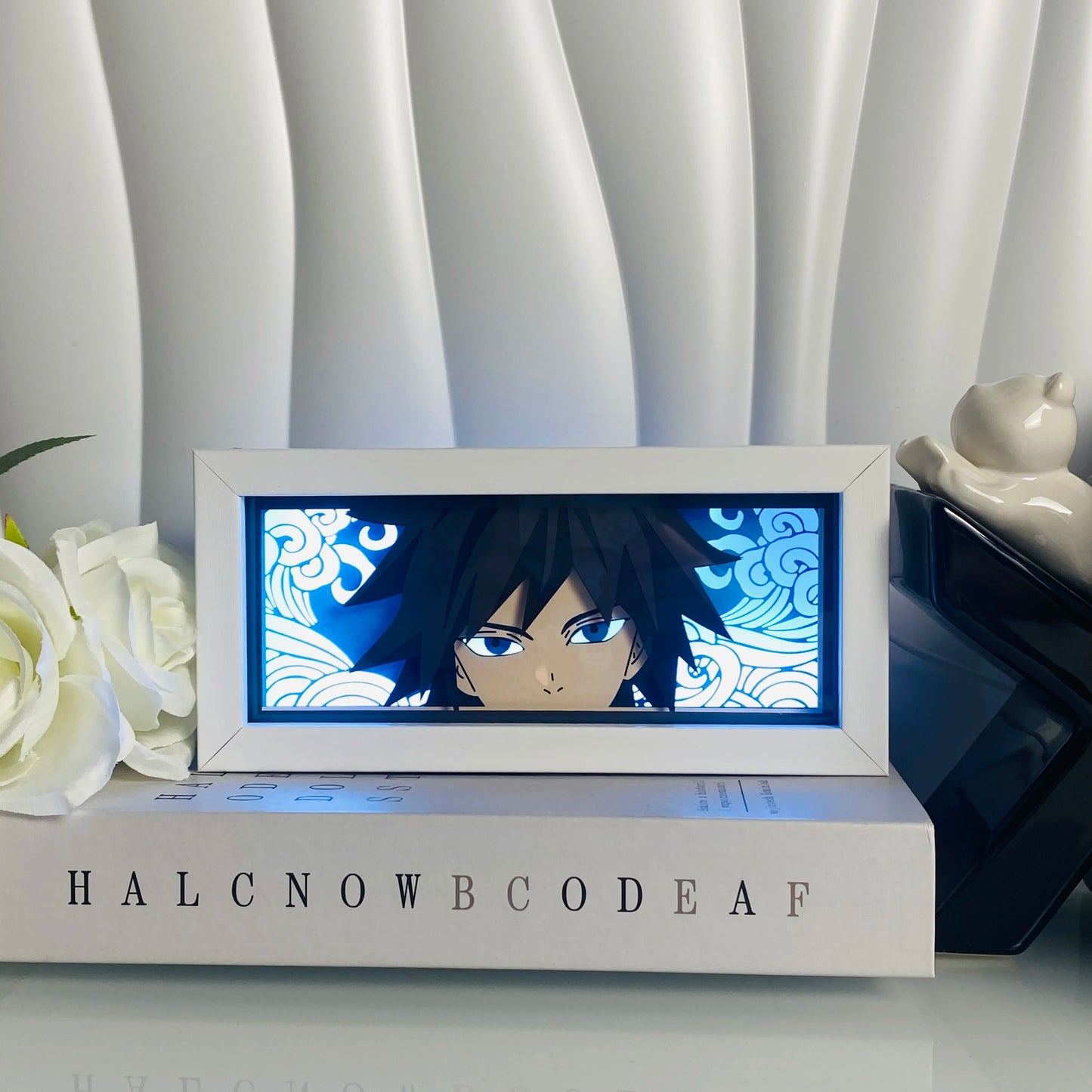 Giyu Tomioka LED Light Box | 3D Anime Night Light – Demon Slayer Gift UK