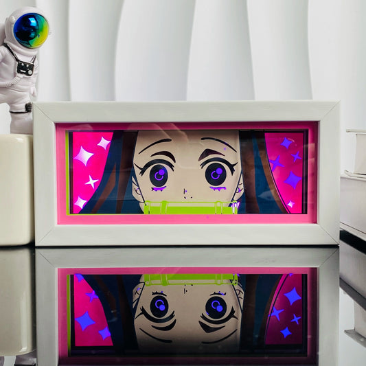 Nezuko Kamado LED Light Box | 3D Anime Night Light – Demon Slayer Gift UK