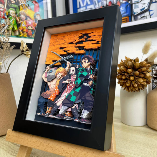 Demon Slayer 3D Shadow Box Design D