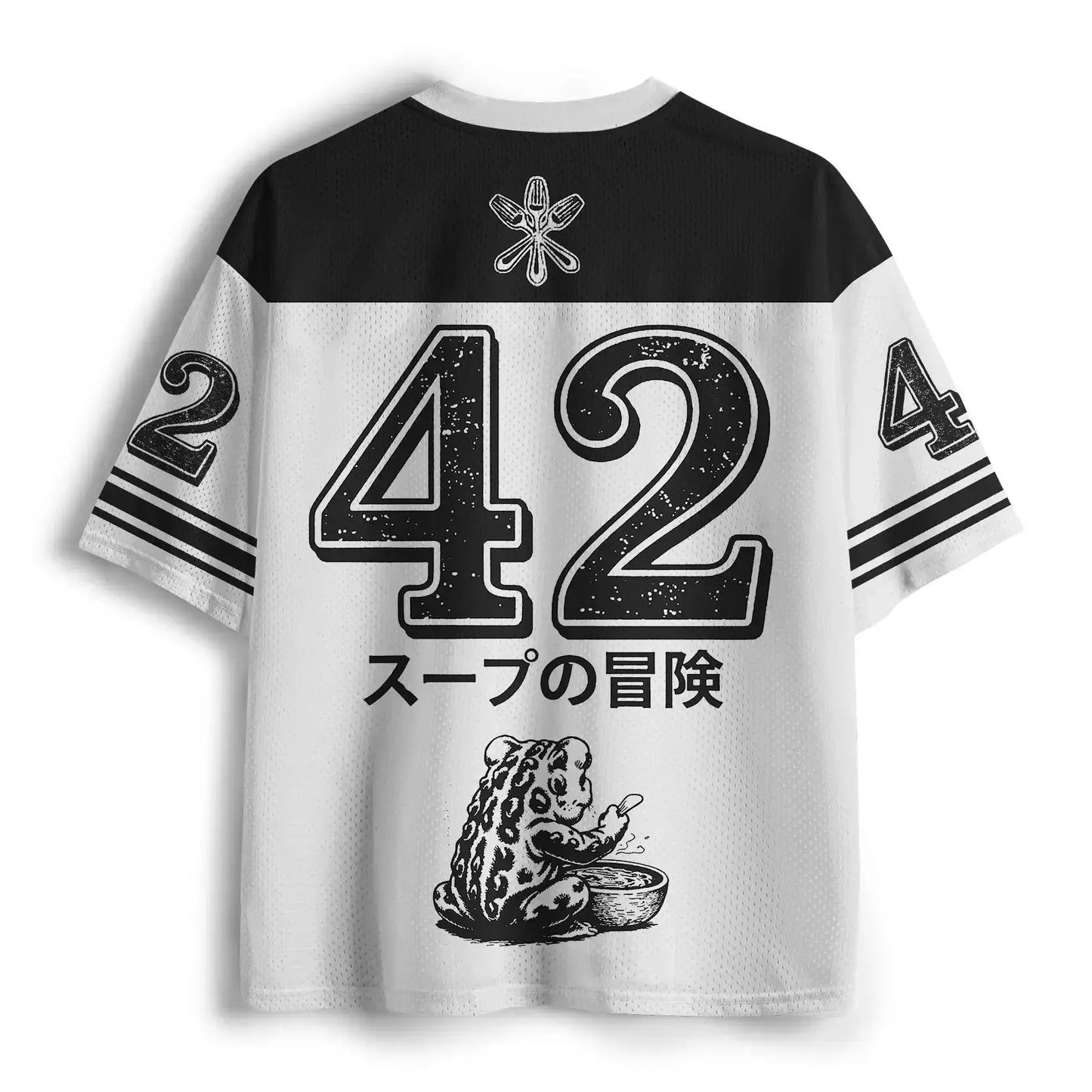 Life Is Soup I Am Fork Frog Jersey - Back