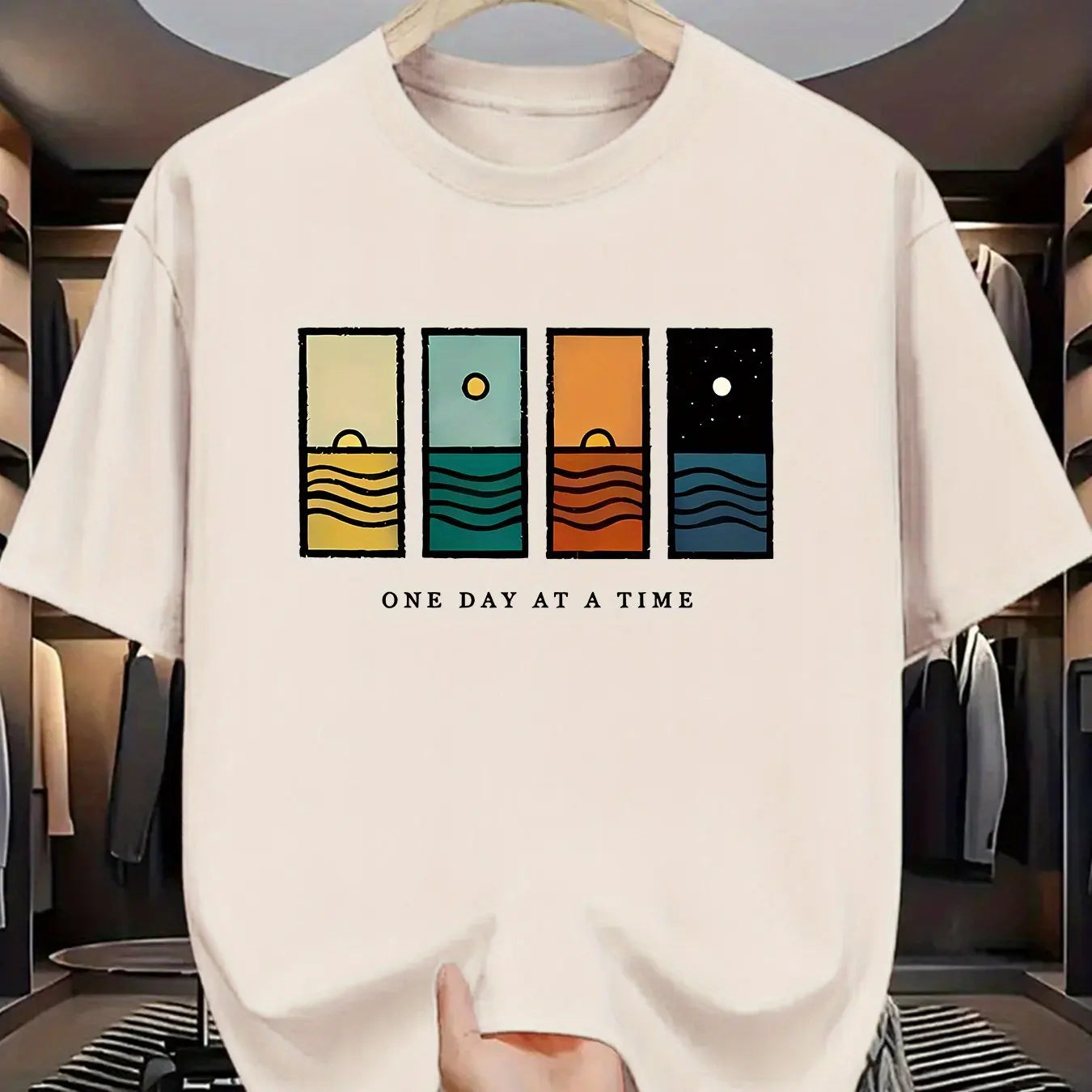 One Day At A Time T-Shirt - Beige