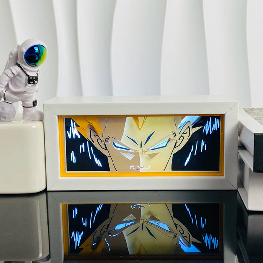 Prince Vegeta LED Light Box | 3D Anime Night Light – Dragon Ball Z Gift UK
