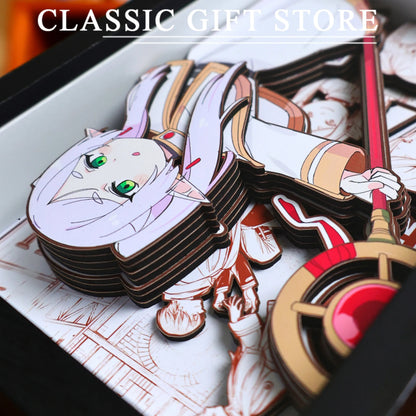 Frieren 3D Shadow Box | Beyond Journey's End Layered Paper Art – Anime Gift UK