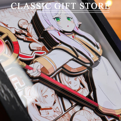 Frieren 3D Shadow Box | Beyond Journey's End Layered Paper Art – Anime Gift UK